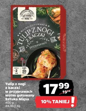 Netto Tulip z nogi kaczki w przyprawach wolno gotowany sztuka mięsa netto oferta