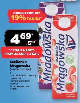 Netto Maślanka truskawkowa mrągowska oferta