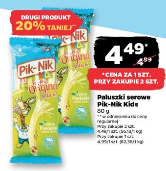 Netto Paluszki serowe original pik-nik kids oferta
