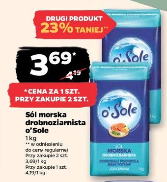 Netto Sól morska jodowana drobnoziarnista o'sole oferta