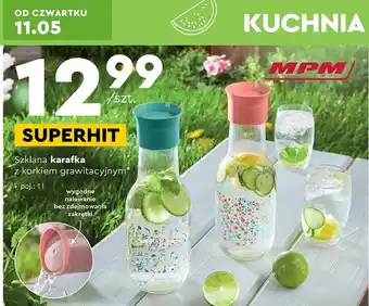 Biedronka Karafka szklana z korkiem grawitacyjnym 1 l mpm product oferta