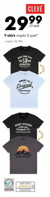 Biedronka T-shirt męski m-xxl cleve oferta