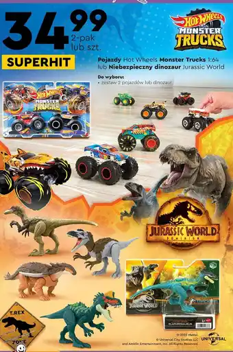 Biedronka Niebezpieczny dinozaur hot wheels oferta