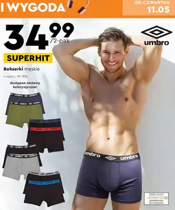Biedronka Bokserki męskie m-xxl umbro oferta
