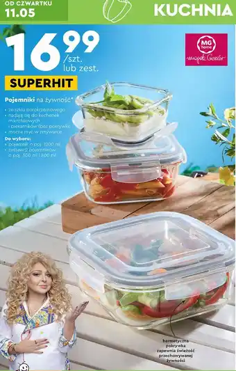 Biedronka Pojemnik szklany 1.2 l mg home oferta