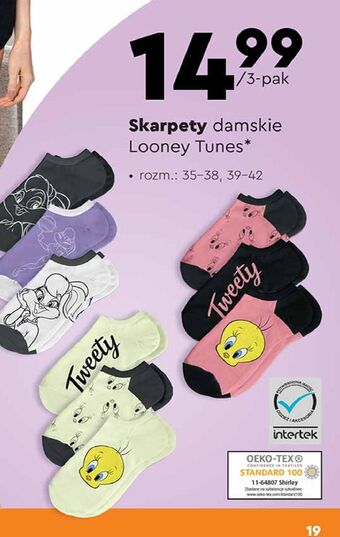 Biedronka Skarpetki looney tunes 35-38 oferta