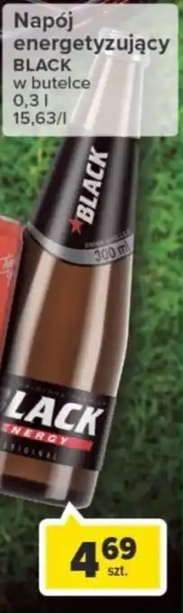 Carrefour Napój energetyzujący BLACK w butelce 0,3l oferta