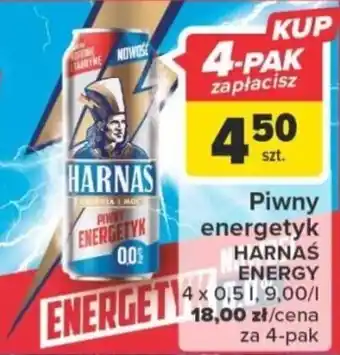 Carrefour Piwny energetyk HARNAŚ ENERGY 4x0,5l oferta
