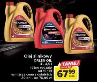 Carrefour ORLEN OIL Olej silnikowy 4-4,5l oferta