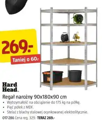 Jula Hard Head Regał narożny 90x180x90 cm oferta