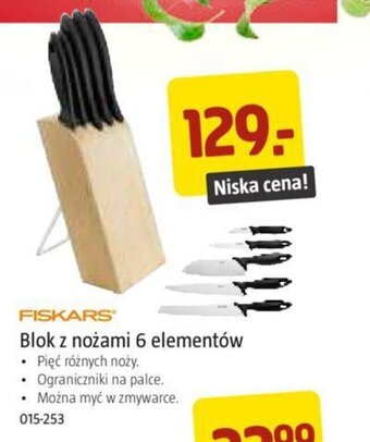Jula FISKARS Blok z nożami 6 elementów oferta