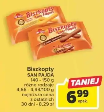 Carrefour SAN PAIDA Biszkopty 140-150g oferta