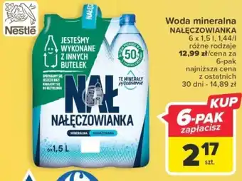 Carrefour Woda mineralna NAŁĘCZOWIANKA 6 x 1,5l oferta