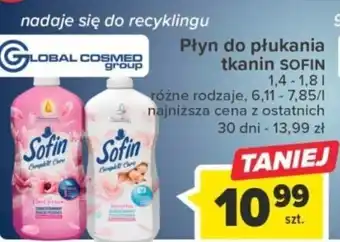 Carrefour Płyn do płukania tkanin SOFIN 1,4-1,8l oferta