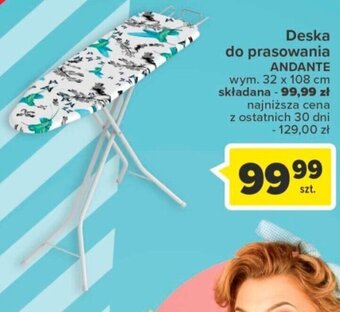 Carrefour Deska do prasowania ANDANTE wym. 32 x 108 cm oferta