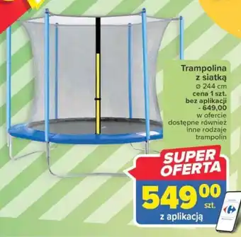 Carrefour Trampolina z siatką Ø 244 cm oferta