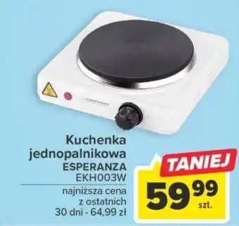 Carrefour Kuchenka jednopalnikowa ESPERANZA EKH003W oferta