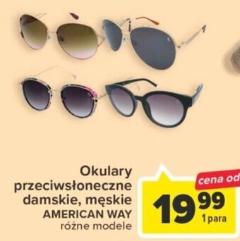 Carrefour Okulary przeciwsłoneczne damskie, męskie AMERICAN WAY oferta