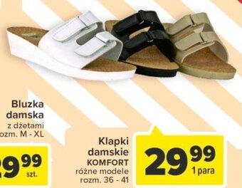 Carrefour Klapki damskie KOMFORT rozm. 36-41 oferta