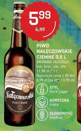 Duży Ben PIWO NAŁĘCZOWSKIE CIEMNE 0,5 L oferta