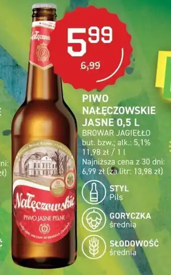 Duży Ben PIWO NAŁĘCZOWSKIE JASNE 0,5 L oferta