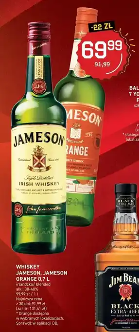 Duży Ben JAMESON WHISKEY , JAMESON ORANGE 0,7 L oferta