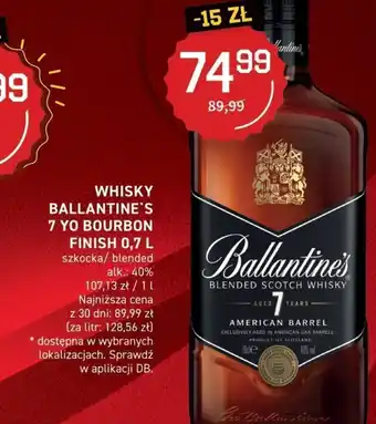 Duży Ben BALLANTINE'S WHISKY 7 YO BOURBON FINISH 0,7 L oferta