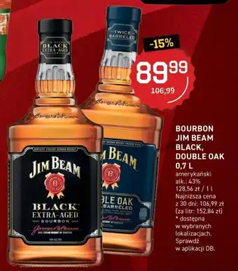 Duży Ben JIM BEAM BOURBON BLACK, DOUBLE OAK 0,7l oferta