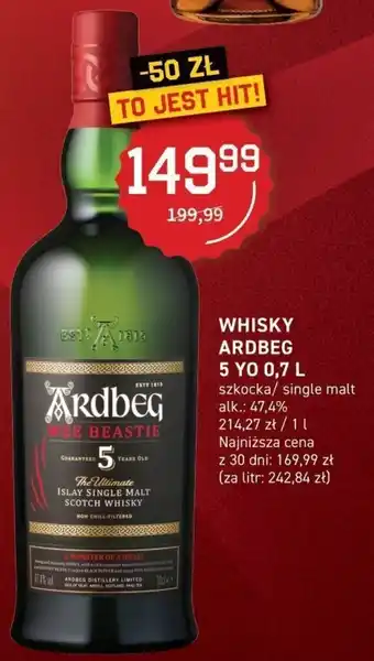 Duży Ben ARDBEG WHISKY 5 YO 0,7 L oferta