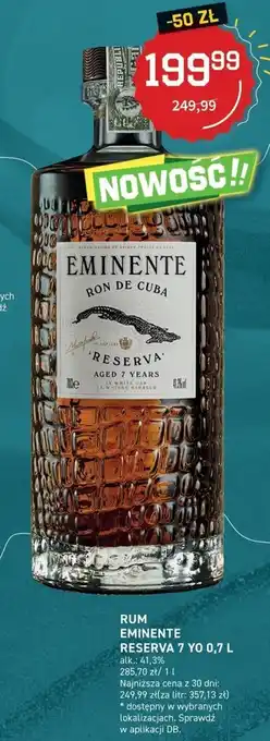 Duży Ben EMINENTE RESERVA Rum 7 YO 0,7l oferta