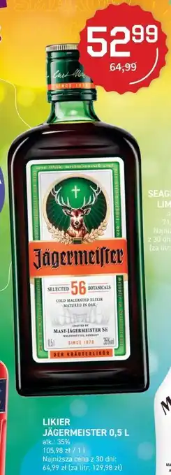 Duży Ben JÄGERMEISTER Likier 0,5 L oferta
