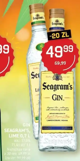 Duży Ben Seagram's Gin LIME 0,7 L oferta