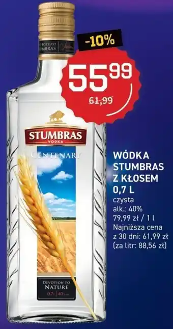 Duży Ben STUMBRAS Z KŁOSEM WÓDKA 0,7l oferta
