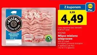 Lidl RZEŹNIK MIESO MIELONE WIEPRZOWE 400 g oferta