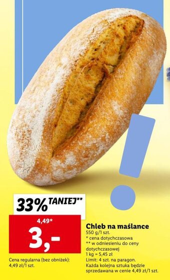 Lidl Chleb na maślance 550 g oferta