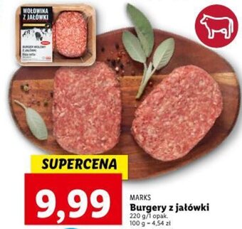 Lidl MARKS Burgery z jałówki 220 g oferta