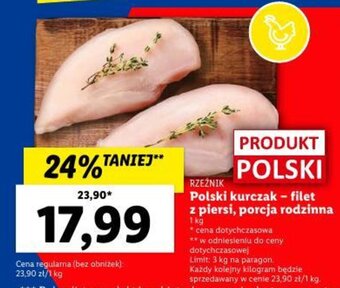 Lidl RZEŹNIK Polski kurczak - filet z piersi 1kg oferta