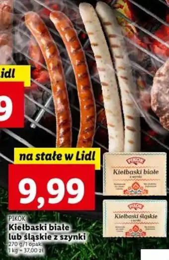 Lidl PIKOK Kiełbaski białe lub śląskie z szynki 270g oferta