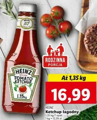 Lidl HEINZ Ketchup łagodny 1,35kg oferta