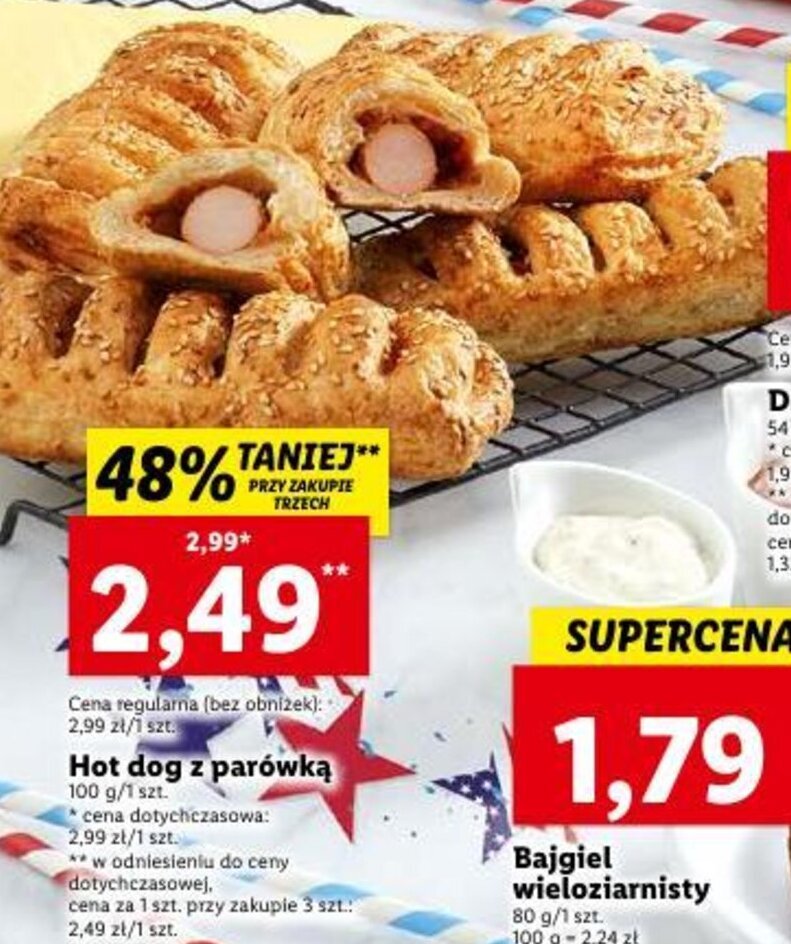 Promocja Hot dog z parówką 100g w Lidl