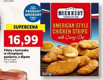 Lidl MCENNEDY Filety z kurczaka w chrupiącej panierce, z dipem 500g oferta