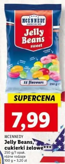 Lidl MCENNEDY Jelly Beans, cukierki żelowe 250g oferta