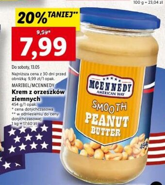 Lidl MCENNEDY Krem z orzeszków ziemnych 454g oferta