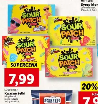 SOUR PATCH Kwaśne żelki 99 g