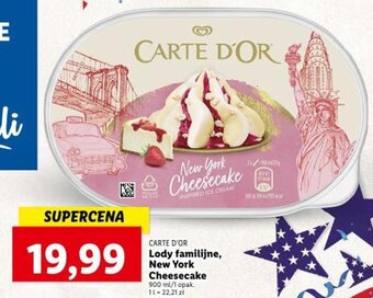 Lidl CARTE D'OR Lody familijne, New York Cheesecake 900 ml oferta
