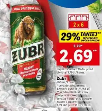 Lidl Żubr 500ml oferta