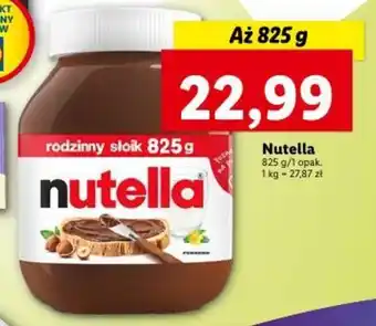 Lidl Ferrero Nutella 825 g oferta