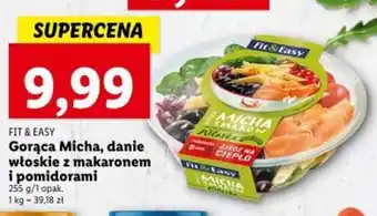 Lidl FIT & EASY Gorąca Micha, danie włoskie z makaronem i pomidorami 255g oferta