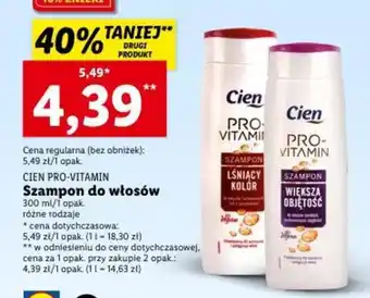 Lidl CIEN PRO-VITAMIN Szampon do włosów 300ml oferta