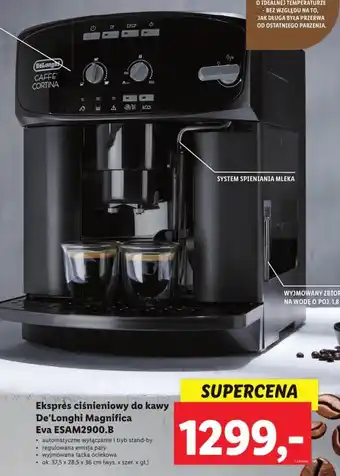 Lidl De'Longhi Ekspres ciśnieniowy do kawy Magnifica Eva ESAM2900.B oferta
